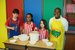 students making apple treats...