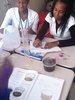 Students working on science lab