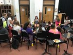 Freshman and Sophomore girls studying the story of Jonah & The Whale