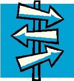 Sign with arrows pointing in different directions