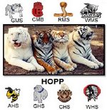 The eight home schools that Howard serves are presented by their mascots around the tigers.