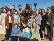 The St. John statue, donated by the James McSherry family in 2007, was created by nationally acclaimed sculptor Jay Hall Carpenter.