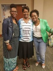 Tamara Oliver-Jackson, Barbara McCoy and Valerie Love-Simmons attending the 2nd Annual Critical Issues for Alabama School Counselors Conference at Birmingham Southern College (September 23, 2016)