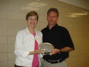 Drexel Math Mentor Betty Jefferies congratulates Kevin DeLange for making all A's in his Drexel Coursework.